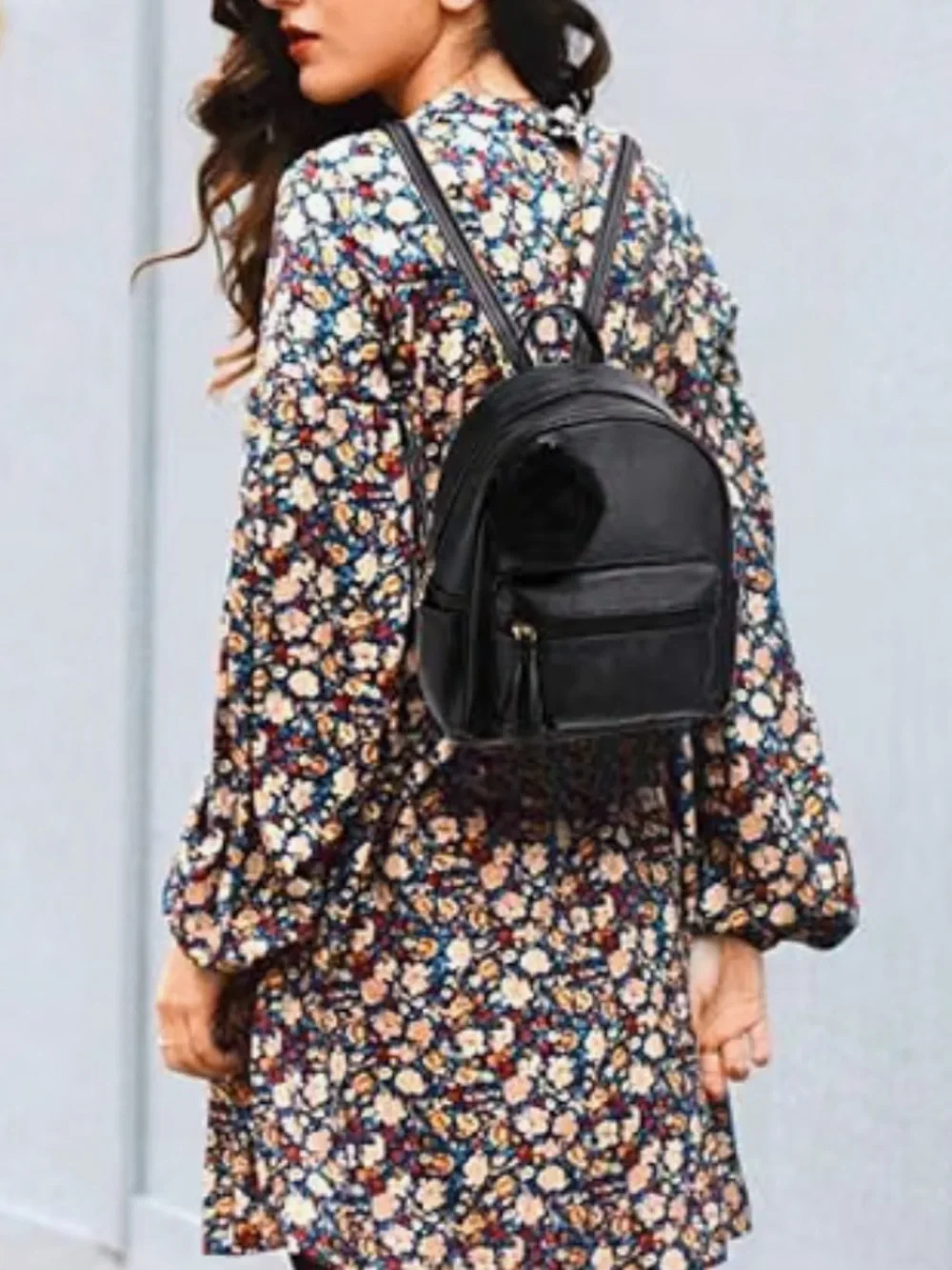 Black Mini Backpack - Sleek Everyday Backpack